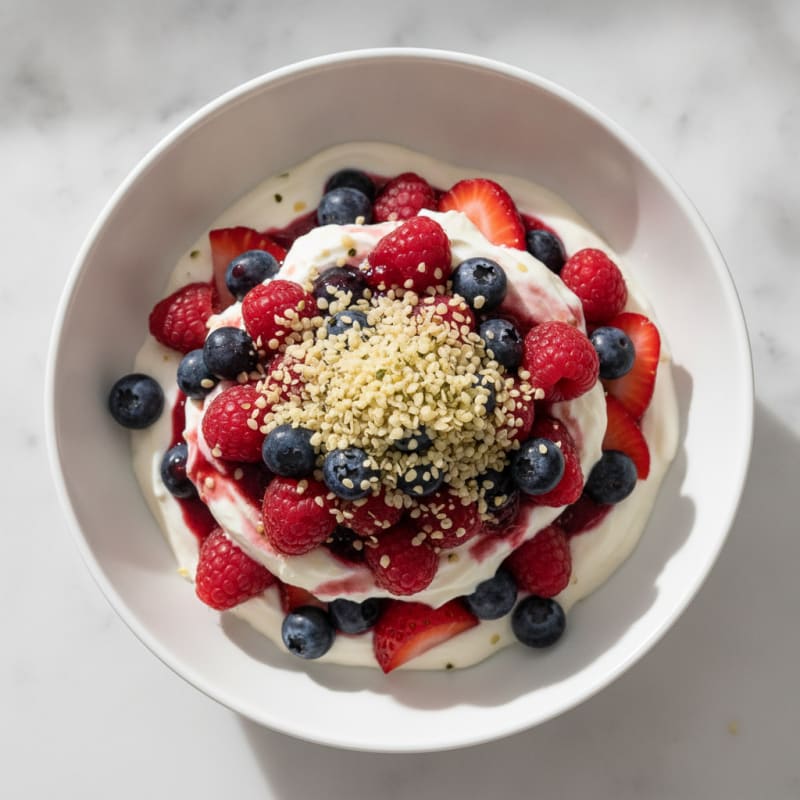 Silky Greek Yogurt Protein Parfait with Berries