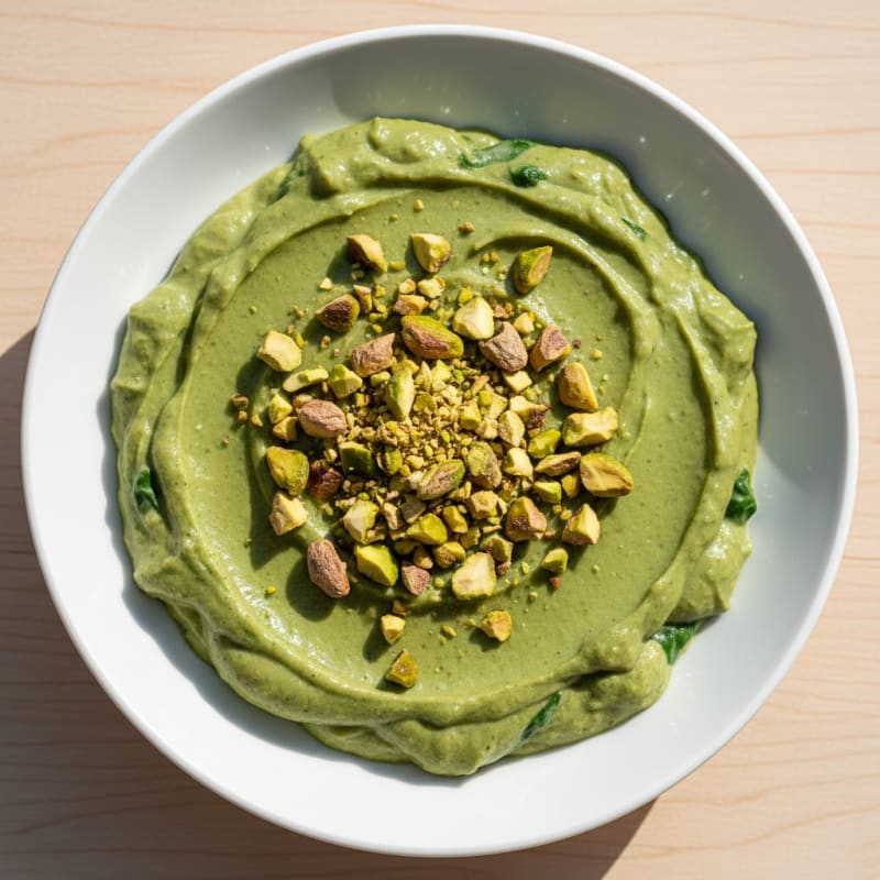 Silky Greek Yogurt Protein Pudding with Chopped Pistachios