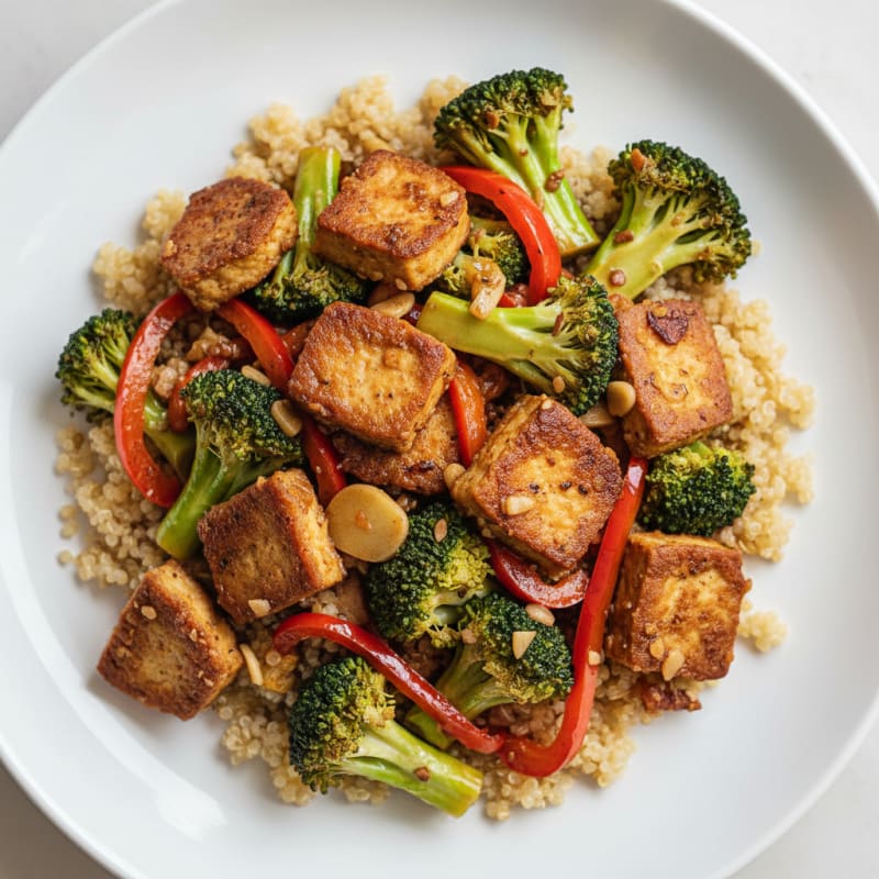 Seitan and Broccoli Stir Fry with Tamari Sauce