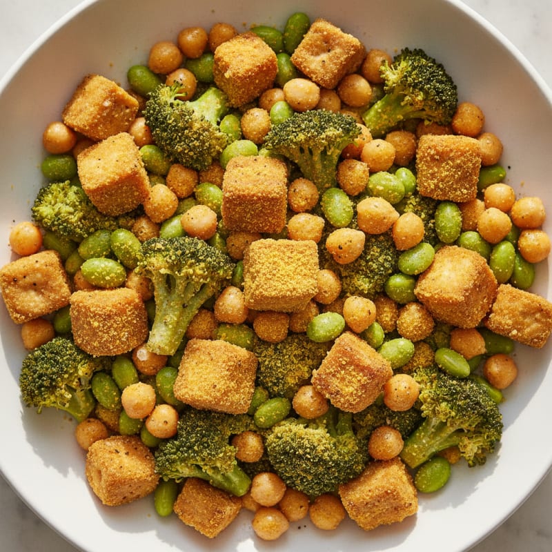 Roasted Vegetable and Chickpea Buddha Bowl