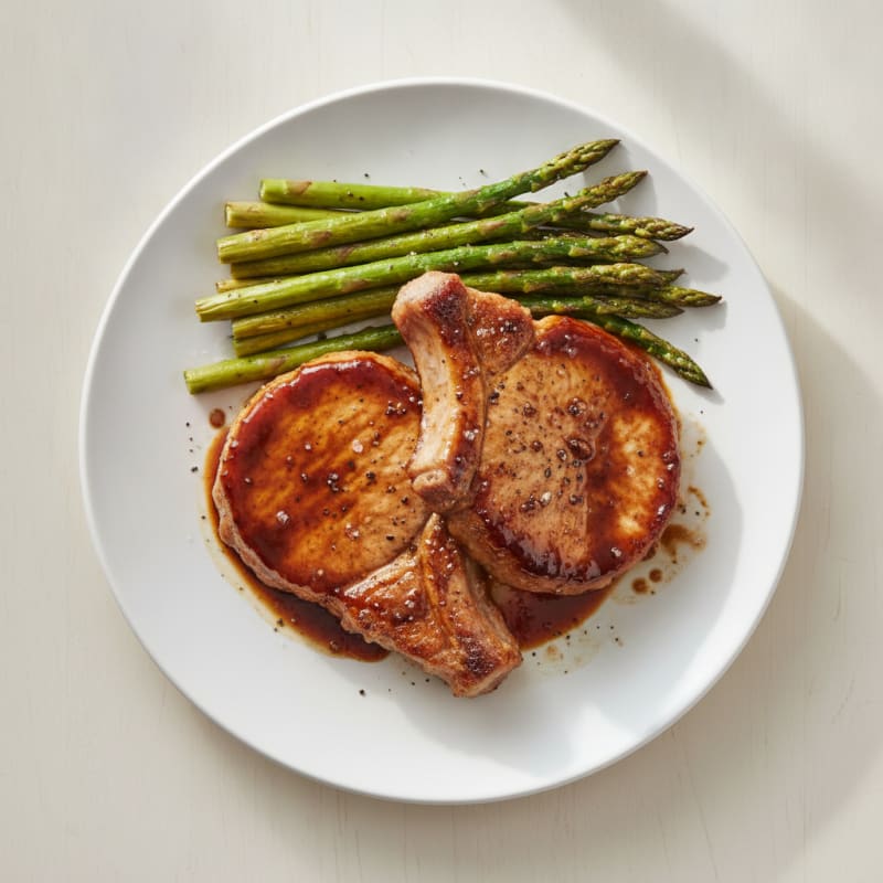Air-Fried Balsamic Glazed Pork Chops