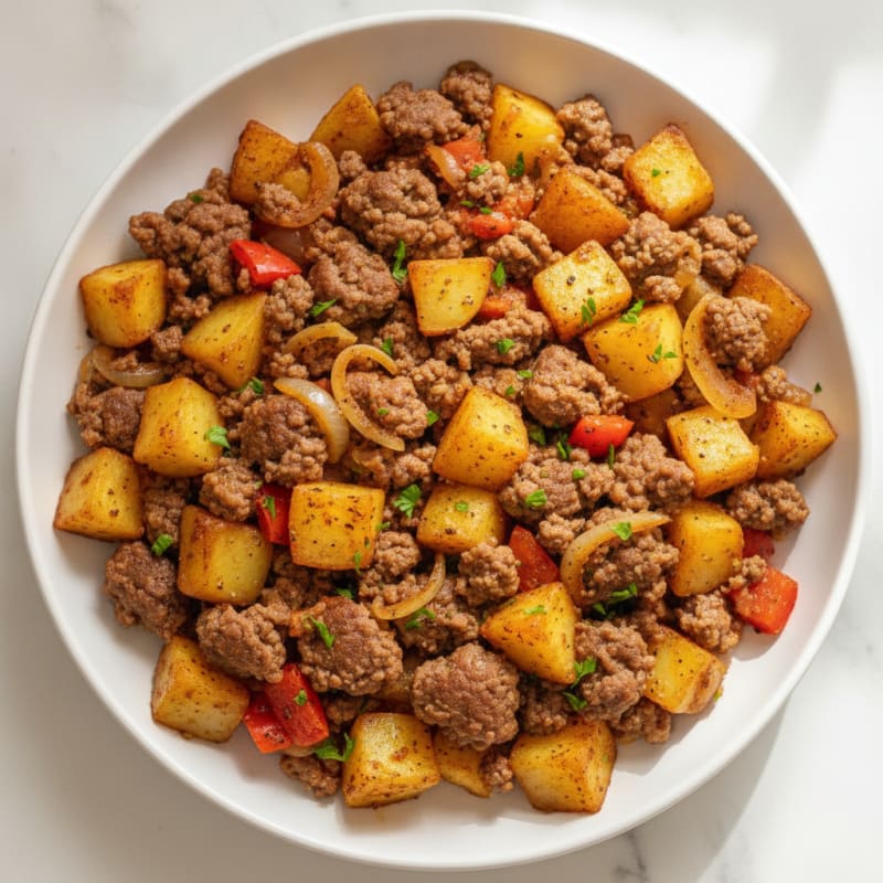 Hearty Ground Beef and Potato Skillet
