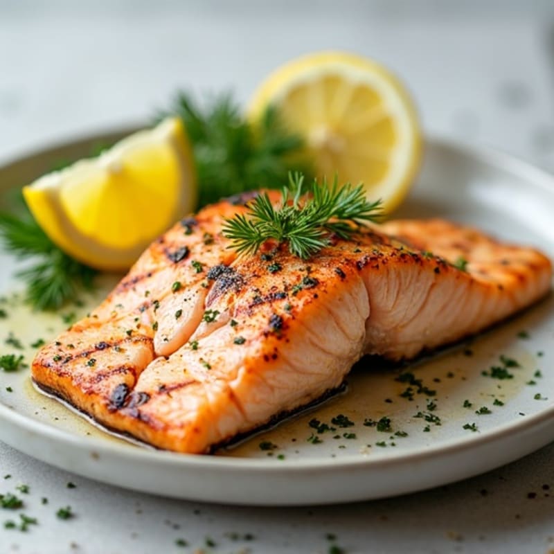 Flaky Lemon Herb Grilled Salmon