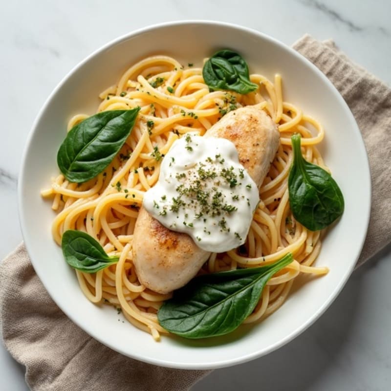 Healthy Creamy Chicken Pasta