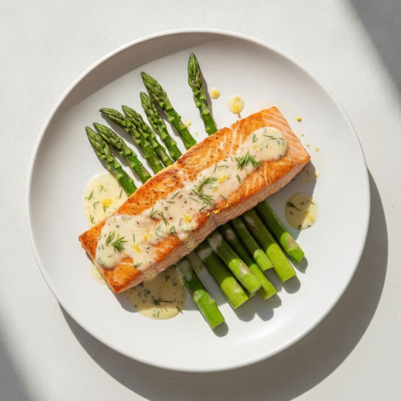 Pan-Seared Salmon with Lemon-Dill Sauce