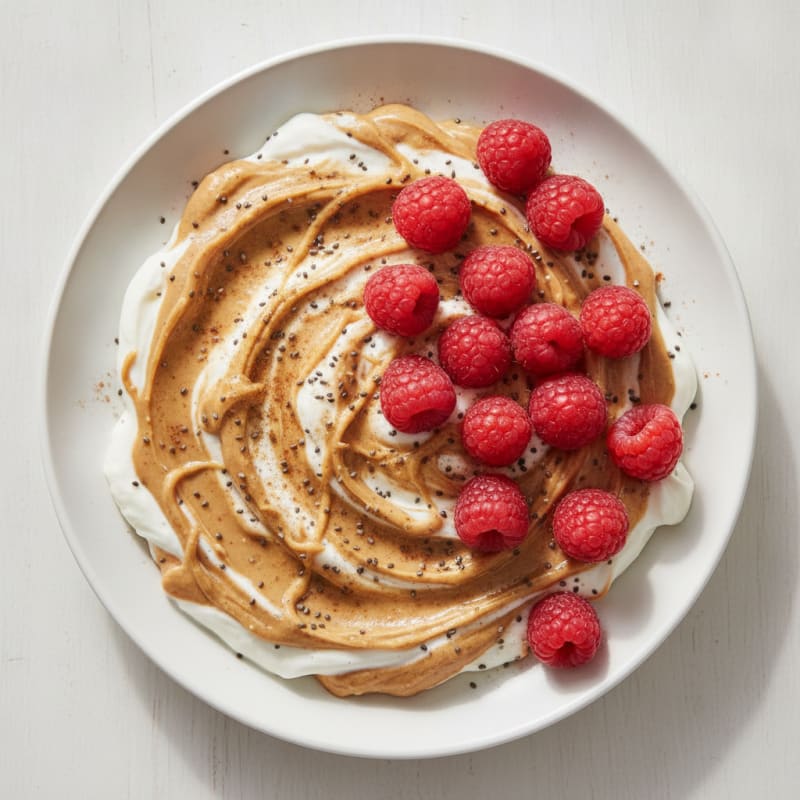 Peanut Butter Chia Yogurt Swirl