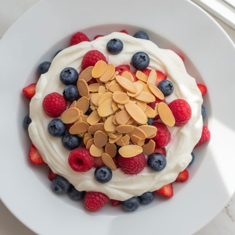 Greek Yogurt Protein Parfait with Mixed Berries