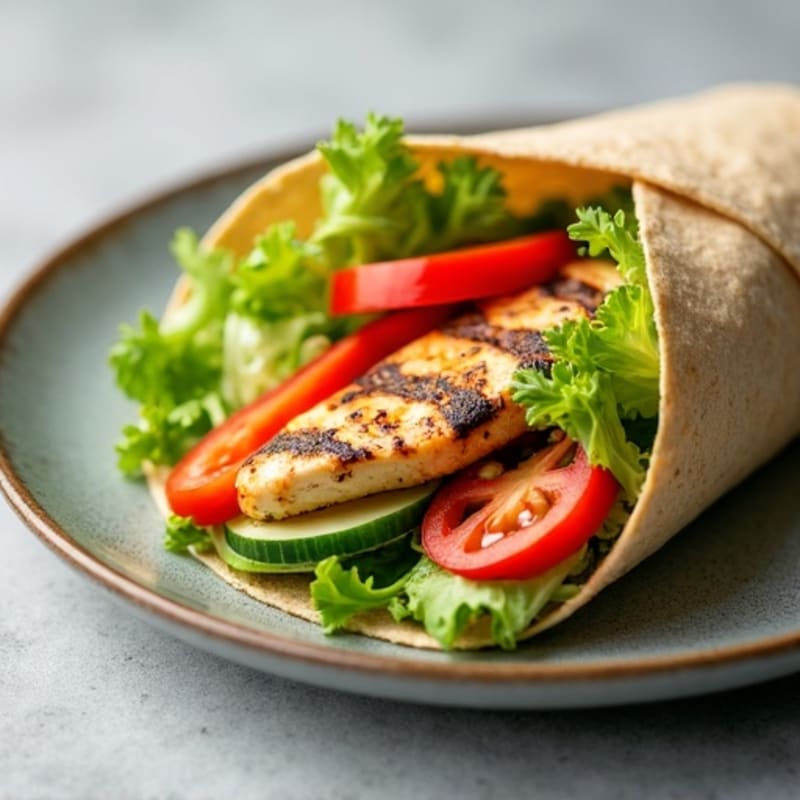 Herb-Grilled Chicken and Fresh Vegetable Wrap