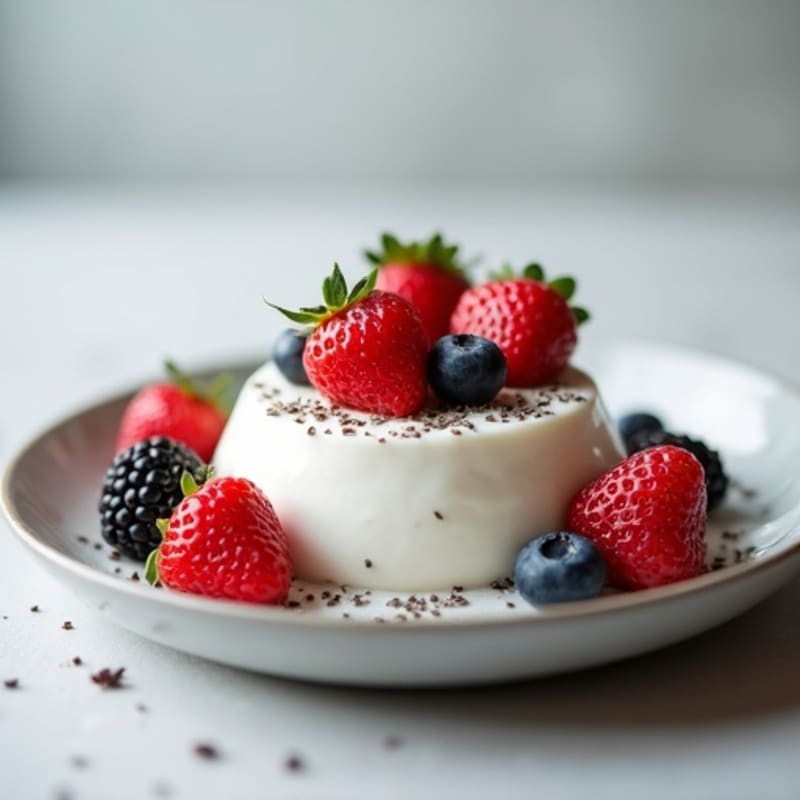 Silky Greek Yogurt Protein Pudding with Berries
