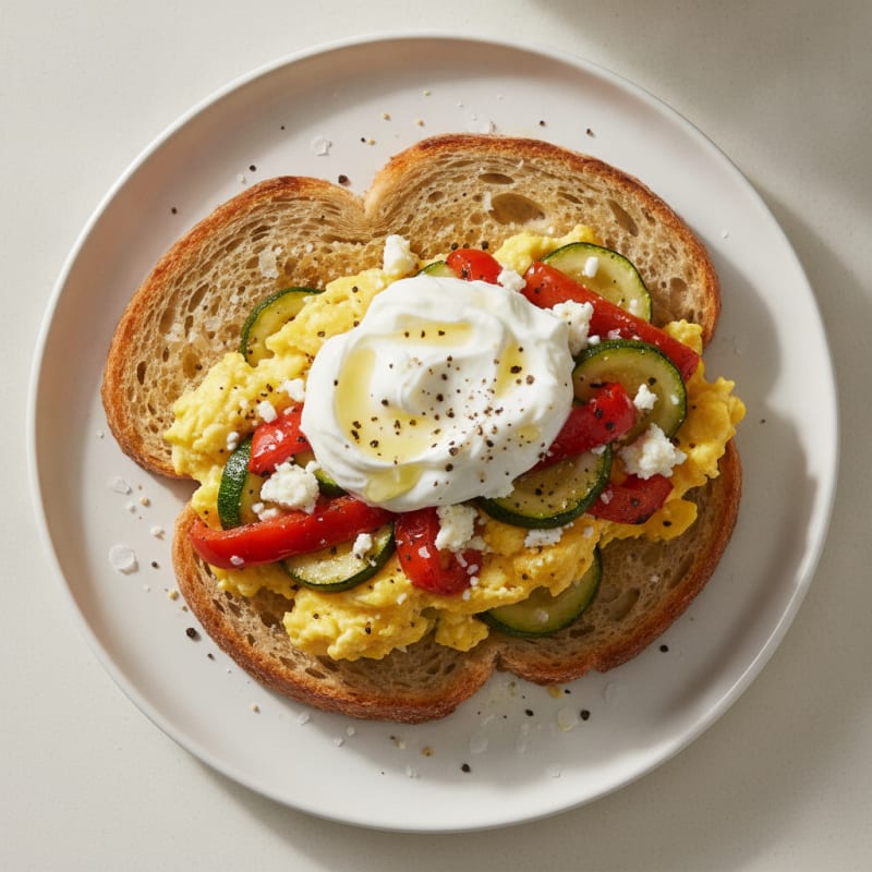 Sourdough Egg Sandwich with Roasted Vegetables