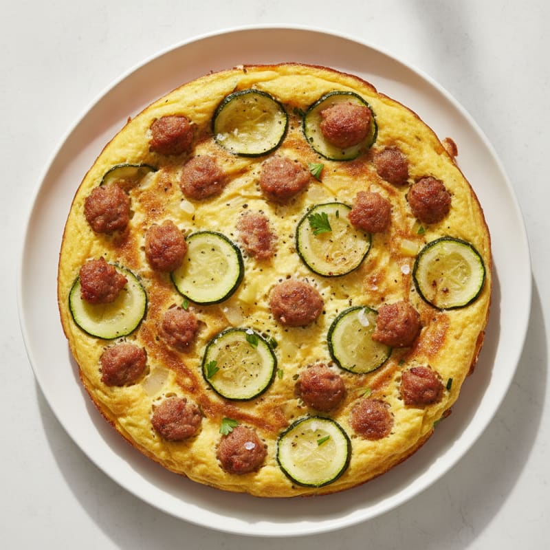 Turkey Sausage and Zucchini Frittata