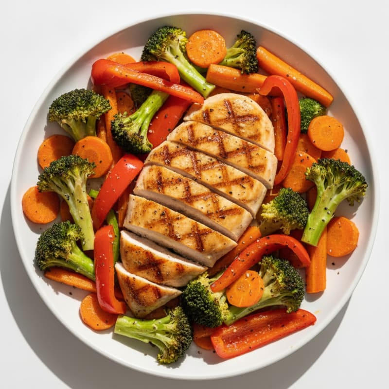 Pan-Seared Chicken with Roasted Vegetables