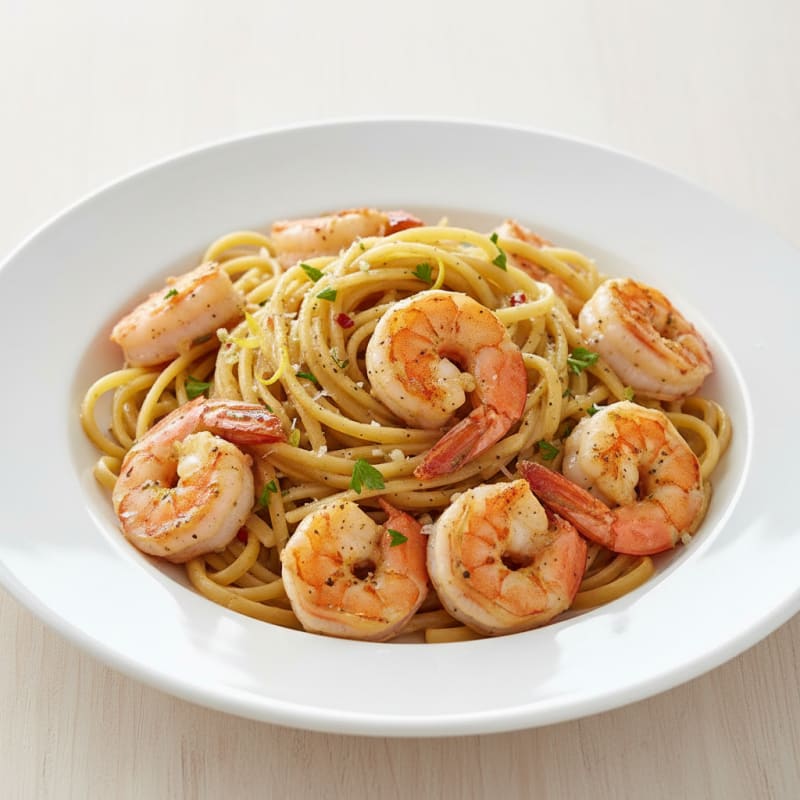 Garlic Butter Shrimp Scampi with Linguine