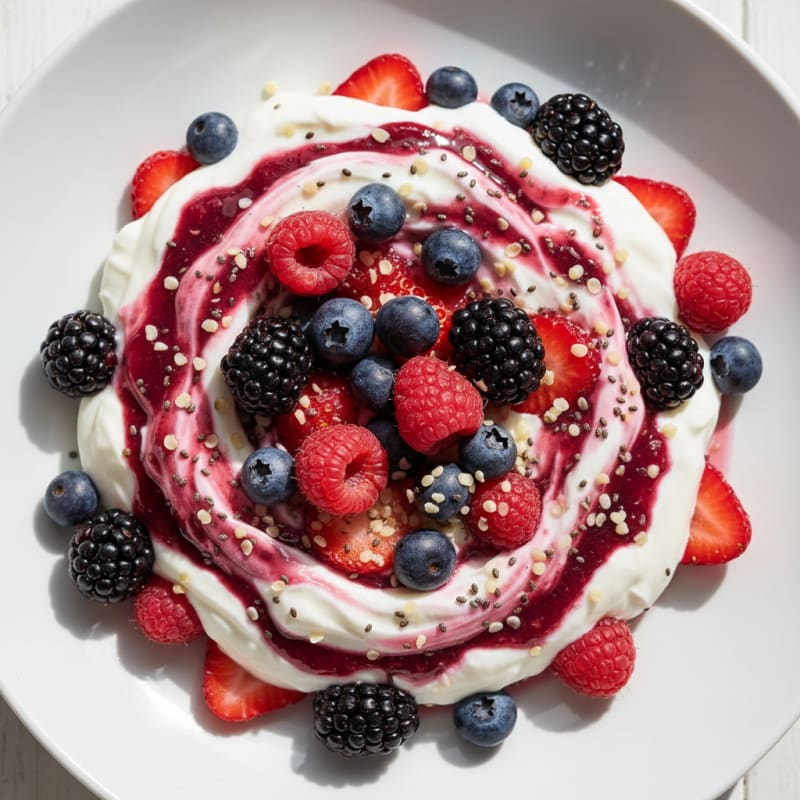 Creamy Greek Yogurt Protein Parfait with Mixed Berries