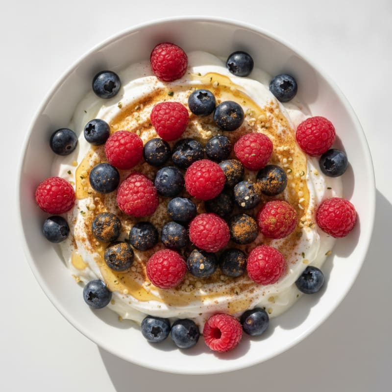 High-Protein Vanilla Berry Yogurt Bowl