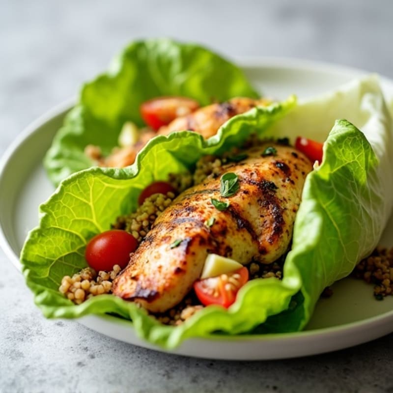 Herb-Marinated Grilled Chicken Lettuce Wrap