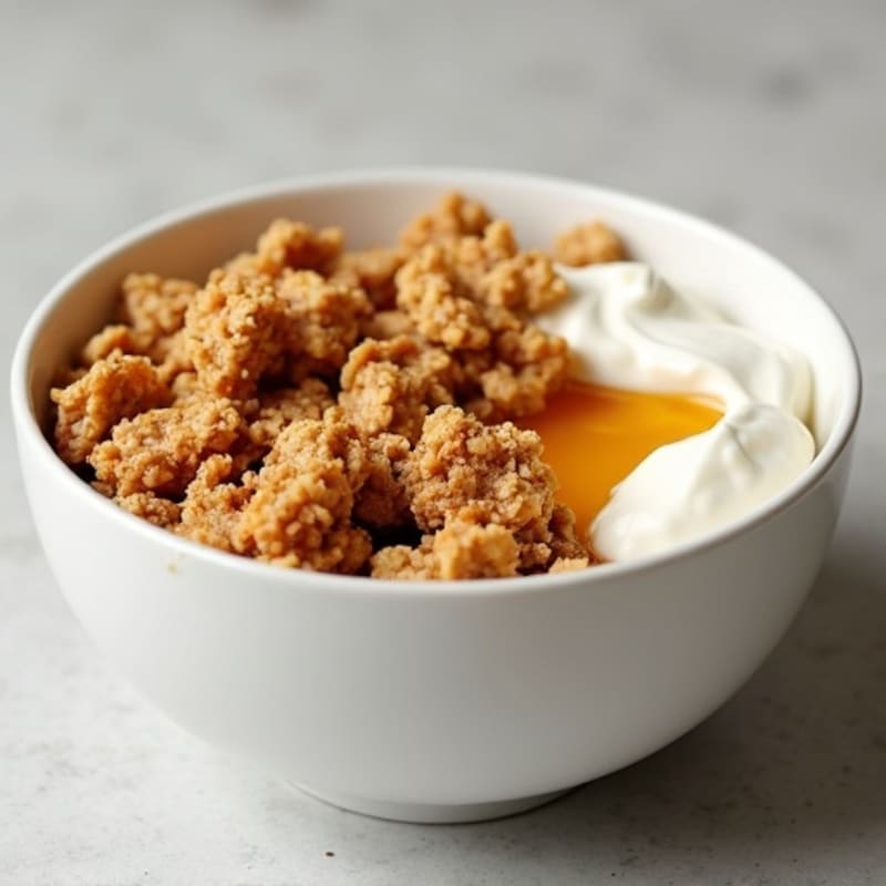 Crunchy Greek Yogurt Power Bowl with Honey-Almond Clusters