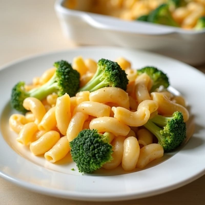 Creamy Chicken and Broccoli Baked Mac and Cheese