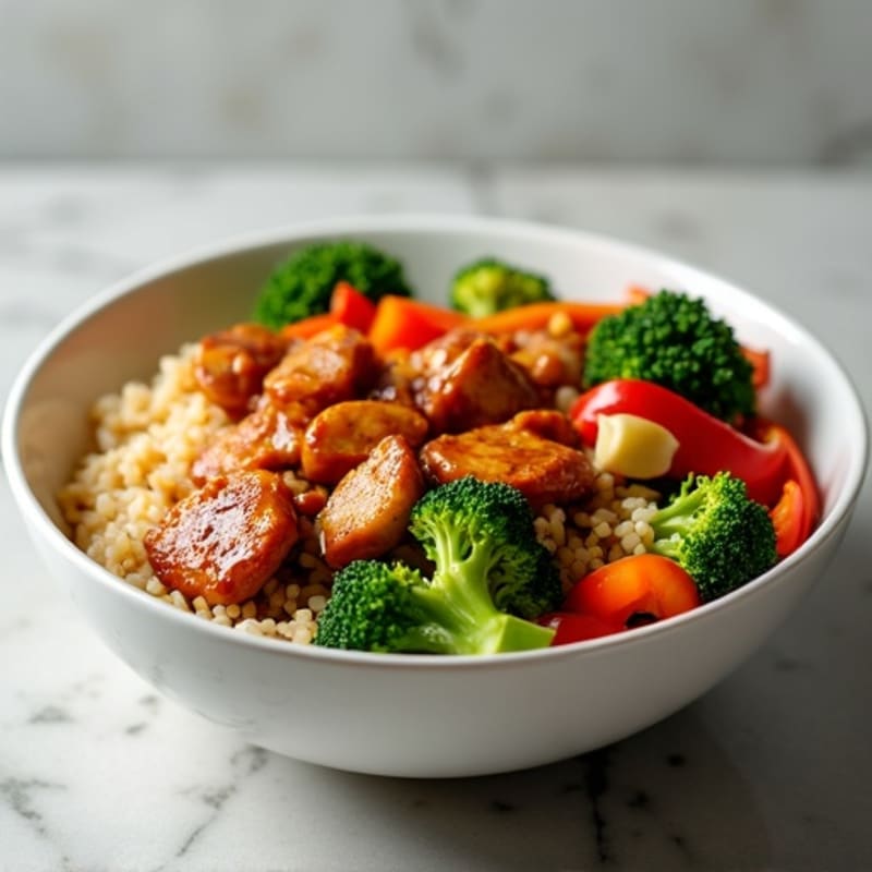 Sticky Ginger-Garlic Teriyaki Chicken Bowl