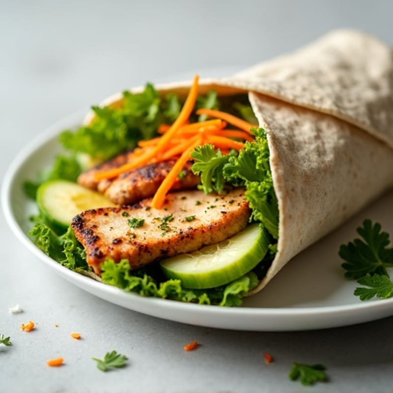 Lemon-Herb Chicken and Fresh Vegetable Wraps