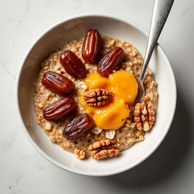 Protein-Rich Sticky Date and Walnut Oatmeal