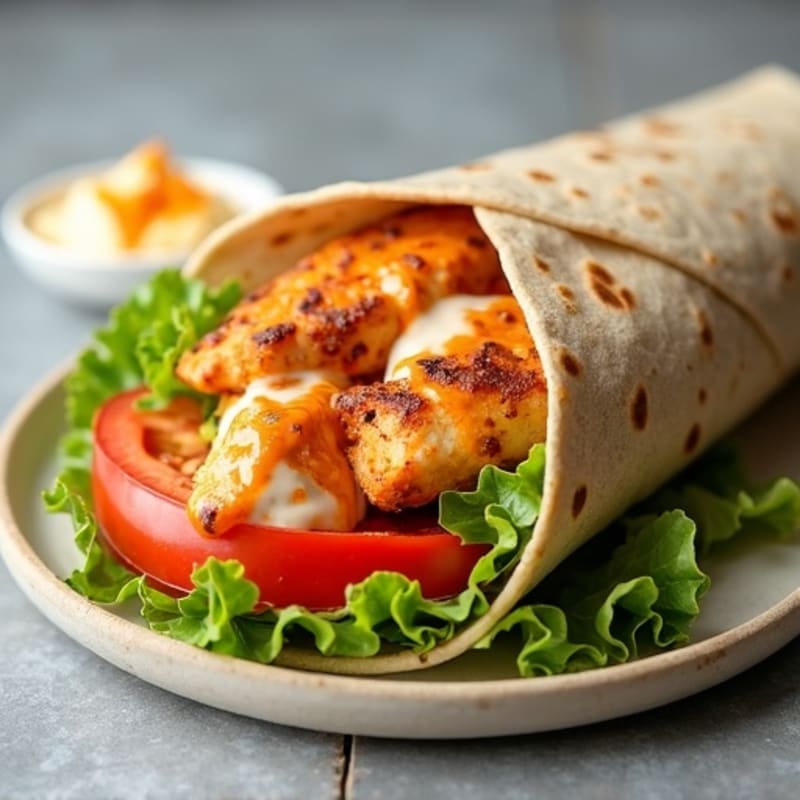 Healthy Buffalo Ranch Chicken Wrap