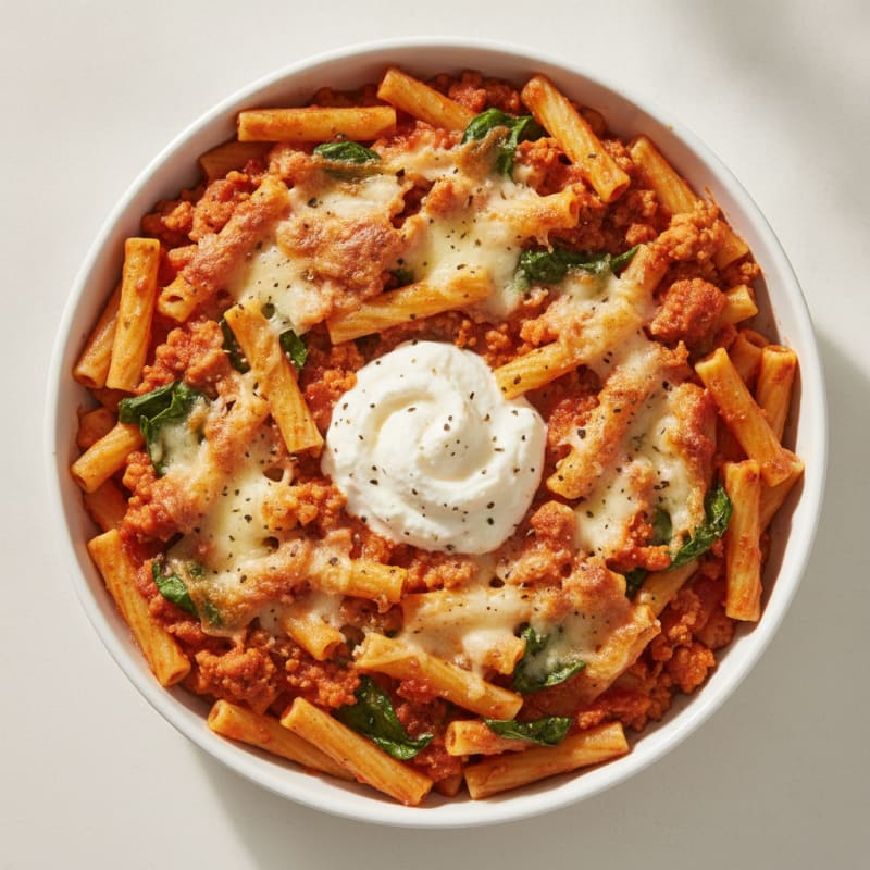 Baked Ziti with Ricotta and Marinara