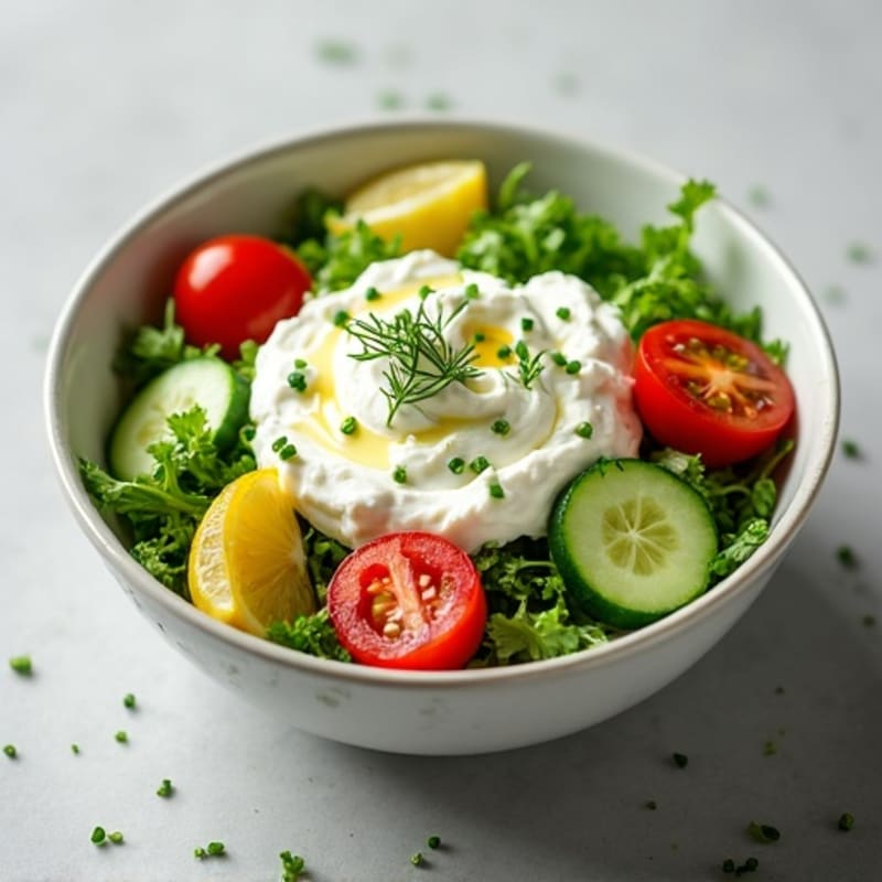 Savory Whipped Cottage Cheese Bowl with Fresh Herbs