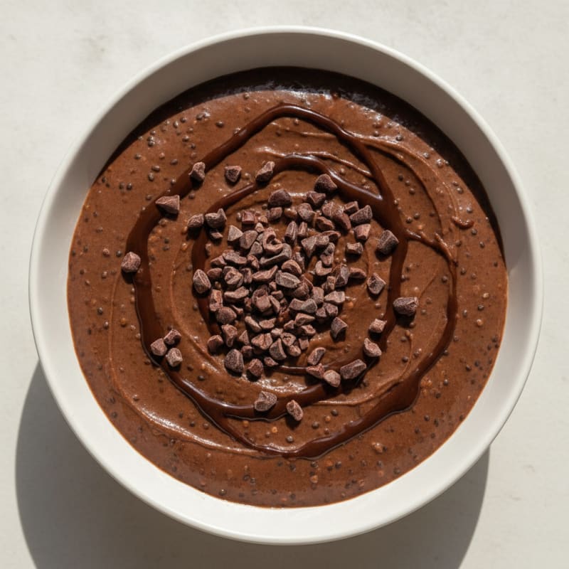 Chocolate Protein Pudding with Chia Seeds