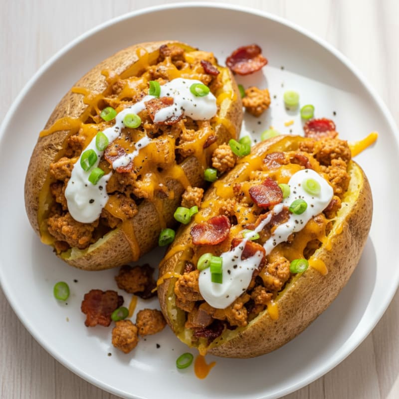 Bacon Cheddar Stuffed Potatoes