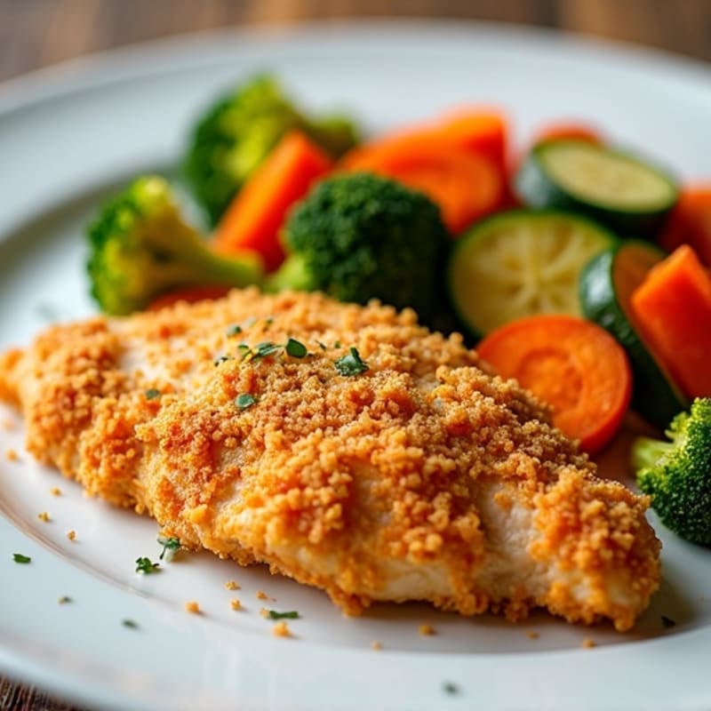 Crispy Chicken and Tender Roasted Vegetables