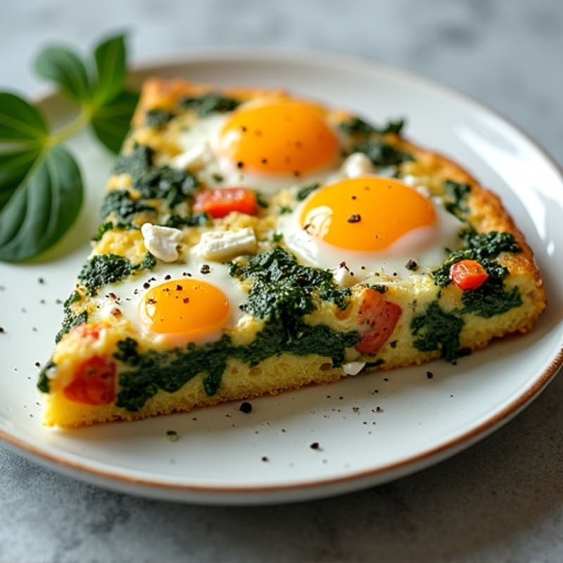 Fluffy Egg Frittata with Fresh Herbs and Sautéed Greens