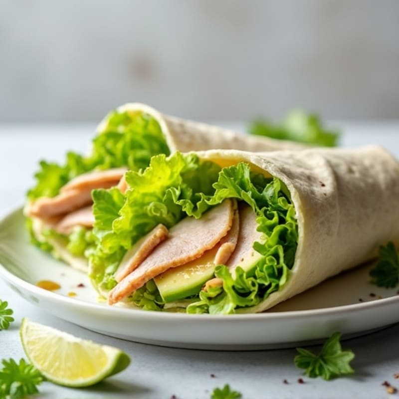 Creamy Avocado Turkey Lettuce Wrap