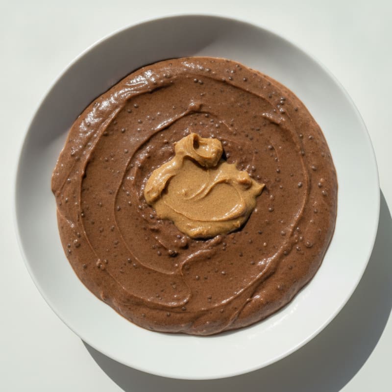 Silky Chocolate Protein Pudding with Chia Seeds