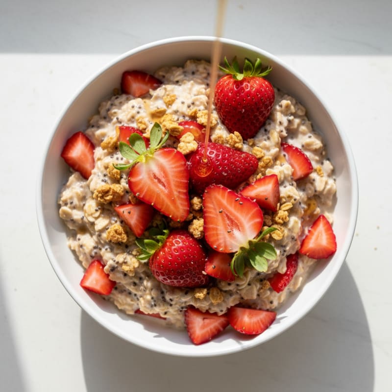 Strawberry Shortcake Overnight Oats