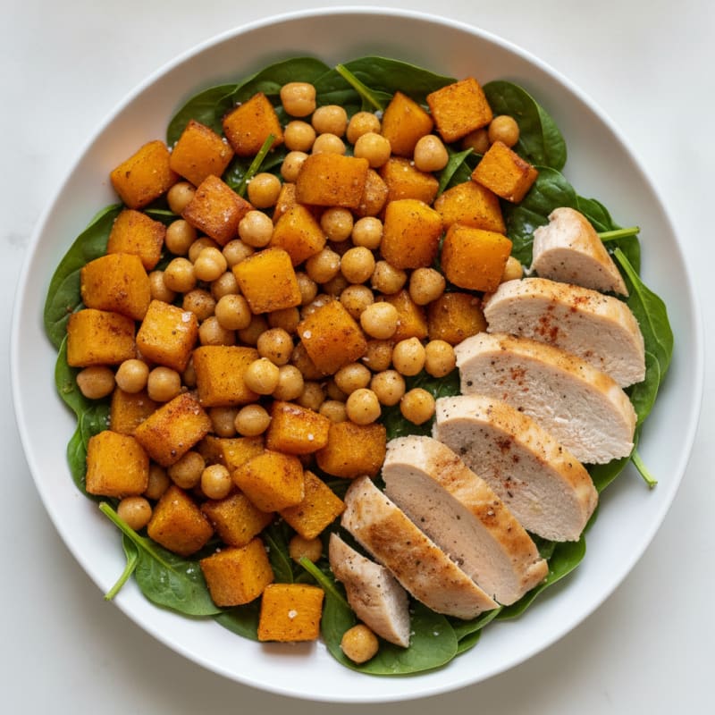 Roasted Butternut Squash and Chickpea Bowl
