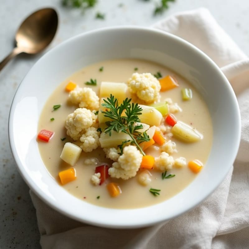Creamy Cauliflower Clam Chowder