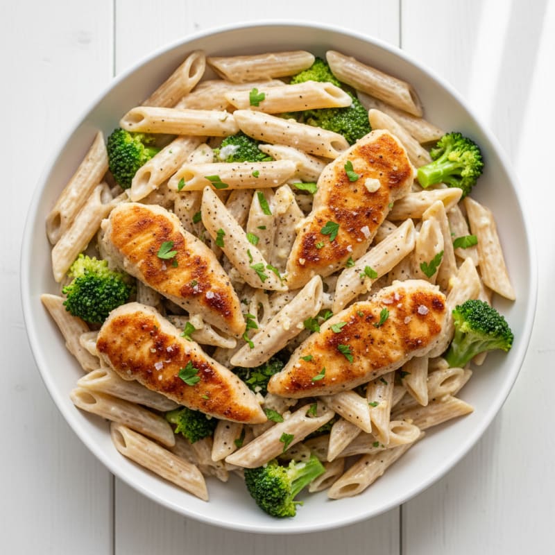 Garlic Parmesan Chicken Alfredo Pasta