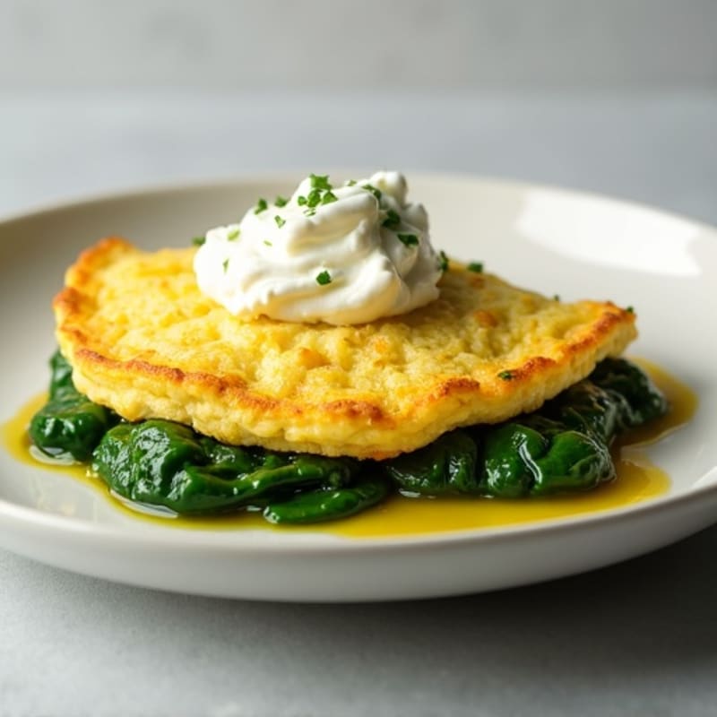 Egg White Spinach Omelette with Cottage Cheese