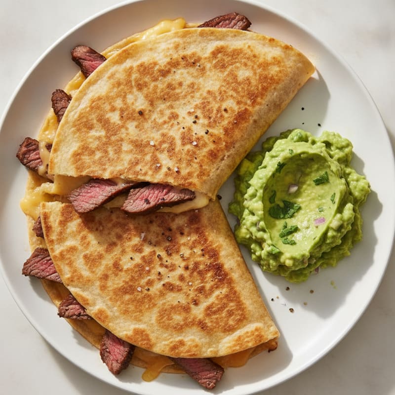 Carne Asada Quesadillas with Guacamole