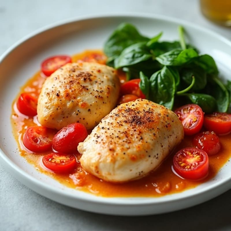 Creamy Spiced Tomato Roasted Chicken
