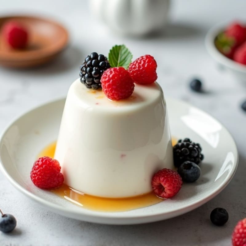 Silky Greek Yogurt Protein Pudding with Berries