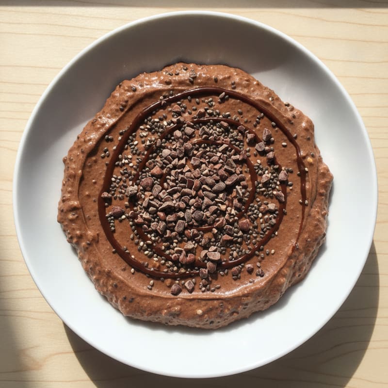 Chocolate Protein Mousse with Chia Seeds