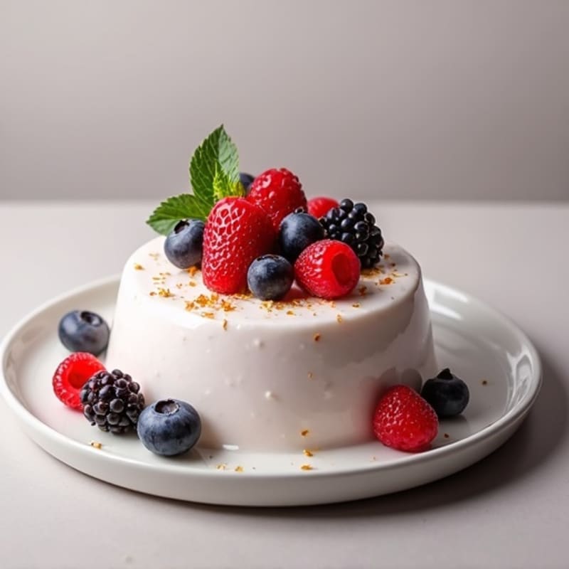 Greek Yogurt Protein Mousse with Mixed Berries