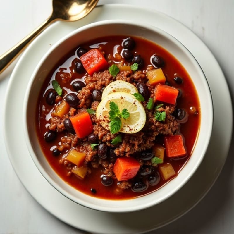Hearty Black Bean and Grass-Fed Beef Chili