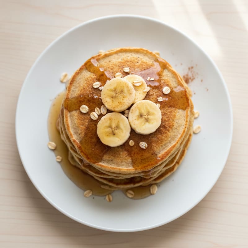Banana Oat Protein Pancakes