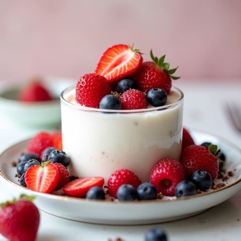 Silky Greek Yogurt Protein Mousse with Fresh Berries