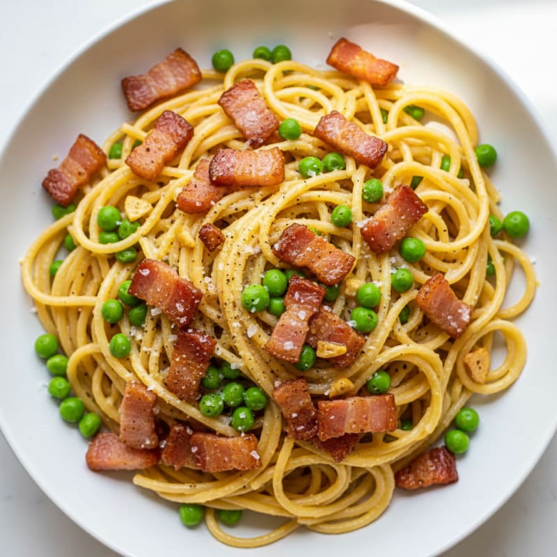 Creamy Carbonara with Crispy Pancetta