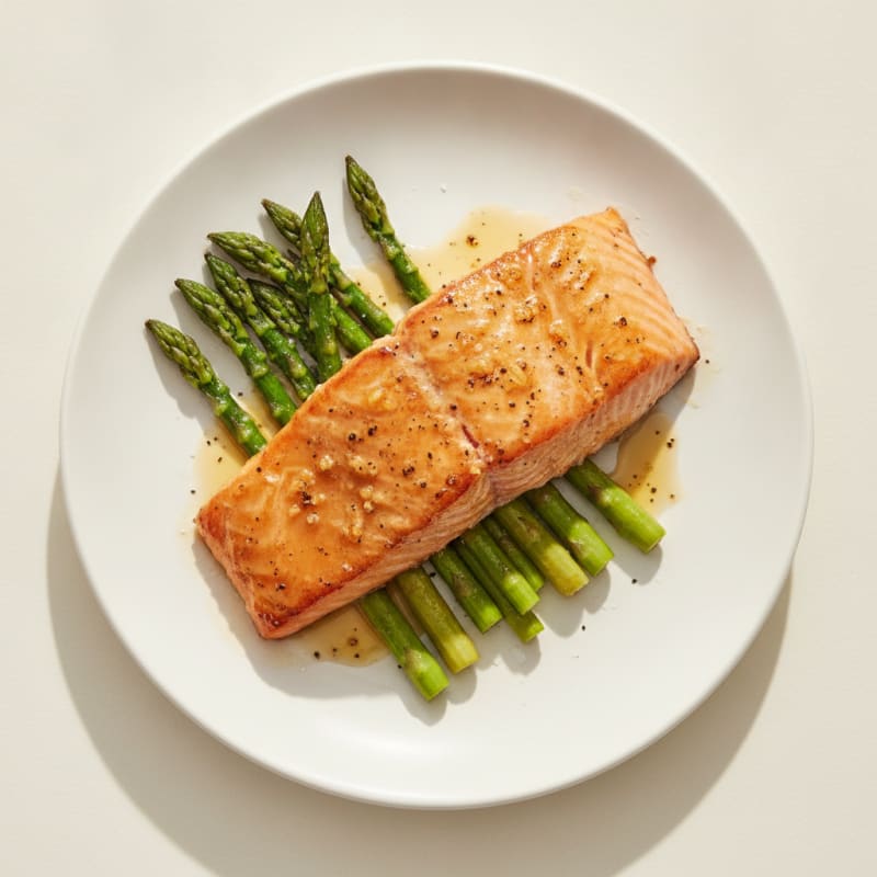 Honey-Glazed Salmon with Roasted Asparagus