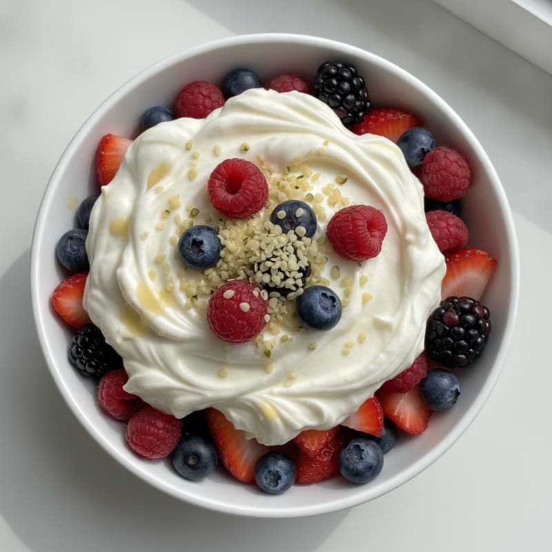 Creamy Greek Yogurt Protein Parfait with Mixed Berries